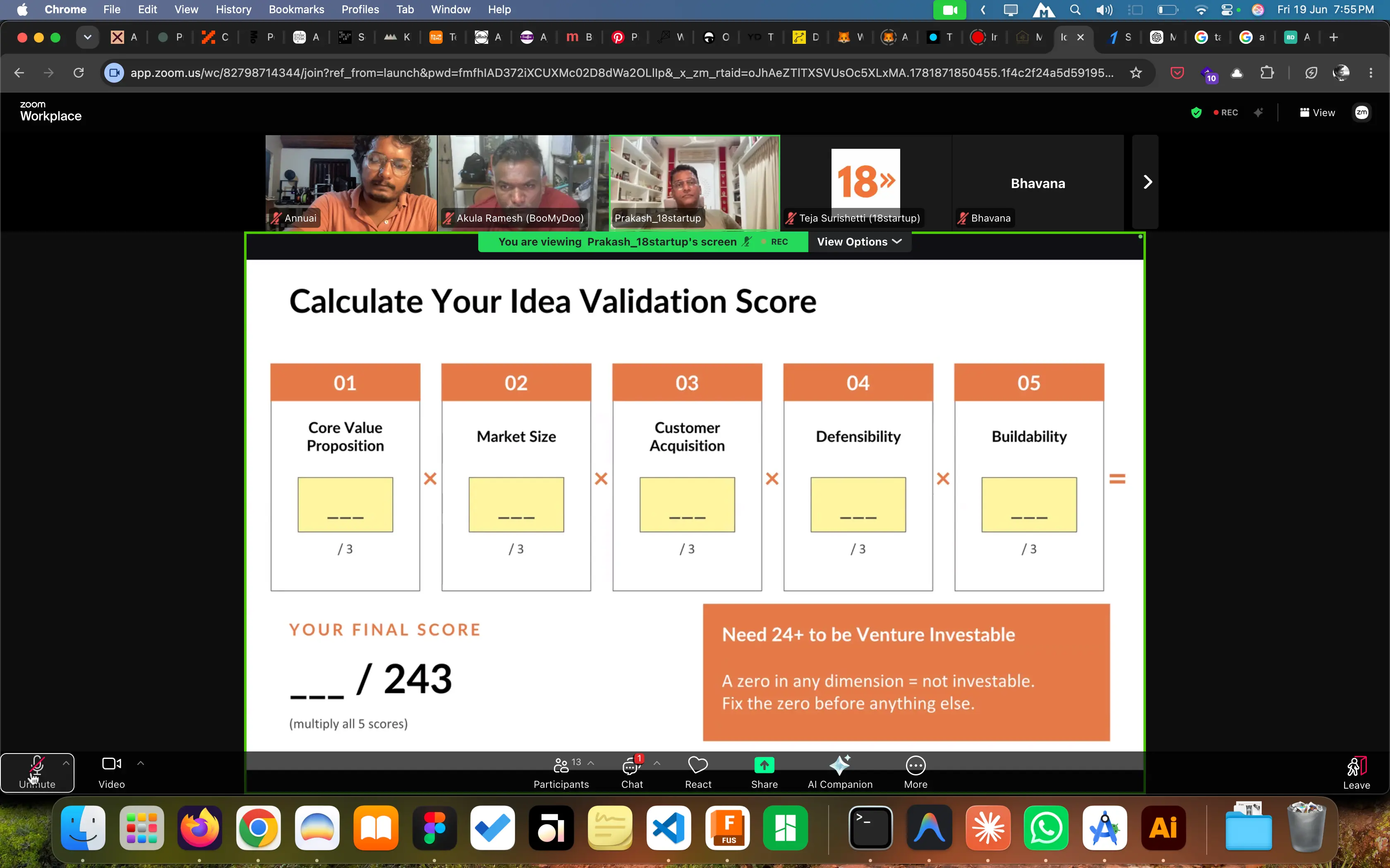 Final idea validation score
