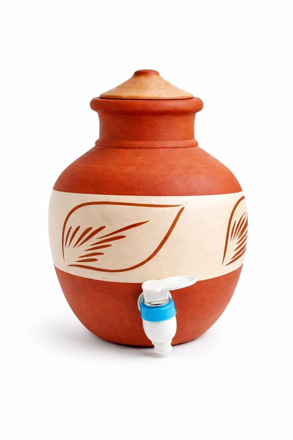 Terracotta water vessel fitted with a PVC tap